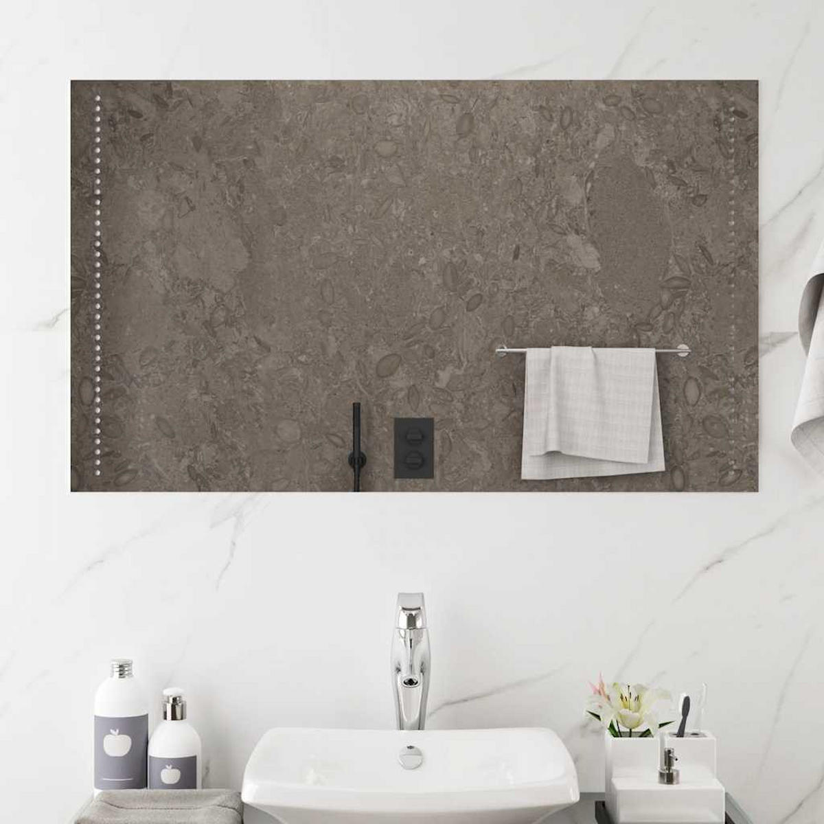 LED-BADSPIEGEL 100x60 cm - Transparent, Glas (60/60/100cm) - furnicato