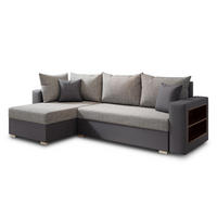 ECKSOFA Lord, Seite: Links - Grau, Holz/Textil (238/141cm) - Sofnet
