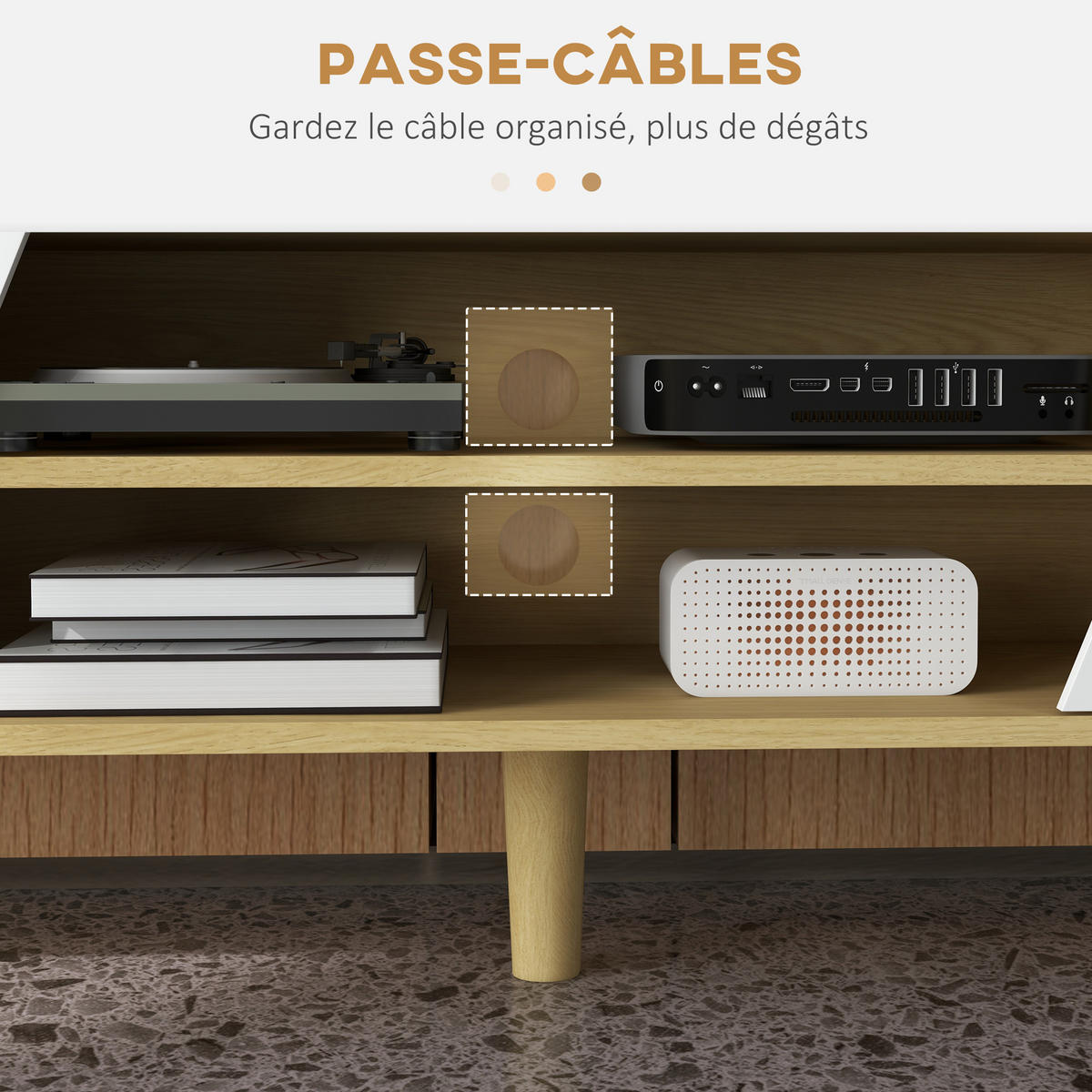 TV-MÖBEL Braun 1 Stück - Braun, Holzwerkstoff (150/42/30cm) - GiPP
