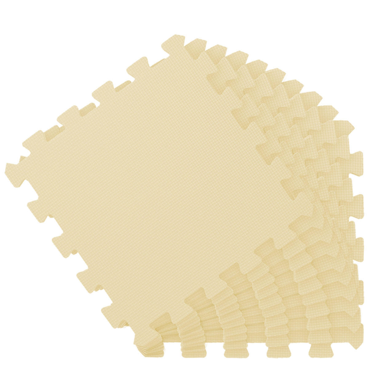 SPIELMATTE ab Null - 90 cm Baby Puzzlematte Beige - Beige, Kunststoff (30/30cm) - Littletom