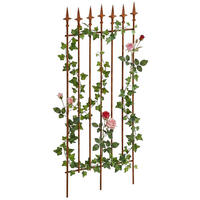 RANKGITTER Freya 50x0,7x100cm Metall Antik-Braun Rankhilfe - Braun, Metall (50/100/0.7cm) - DELUKE