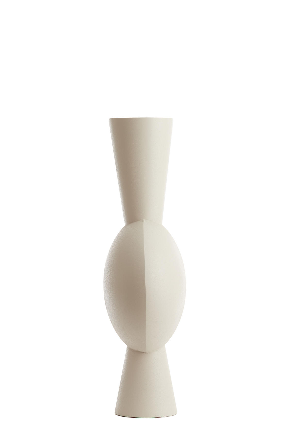 VASE Kavandu Weiß 37.5/22/81 cm - Weiß, Metall (81cm) - Light & Living