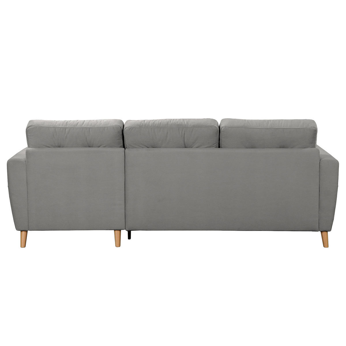 ECKSOFA mit Longchair - Braun/Grau, Holz/Textil (223/148cm) - home24