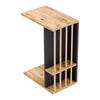 BEISTELLTISCH Siikainen - Schwarz/Braun, Holzwerkstoff (29/44/65cm) - [en.casa]