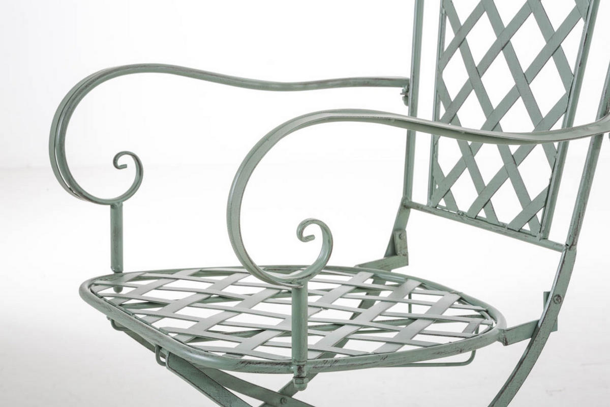 GARTENSTUHL Athan antik-grün - Grün, Metall (56/51/93cm) - TPFGarden
