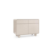 SIDEBOARD aus Kaschmir mit zwei Schränken und zwei Schubladen – Modernes Design, kugelförmige Beine, 108 x 75 x 39 cm - Beige, Holzwerkstoff (108/75/39cm) - 3XE LIVING