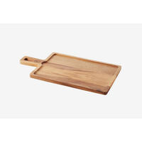 HOLZTABLETT Akazie 43 x 23 cm, RECHTECKIG FÜR STEAKPLATTE 30 x 20 cm - Braun, Keramik (23/1.5/43cm) - Revol Porcelaine France