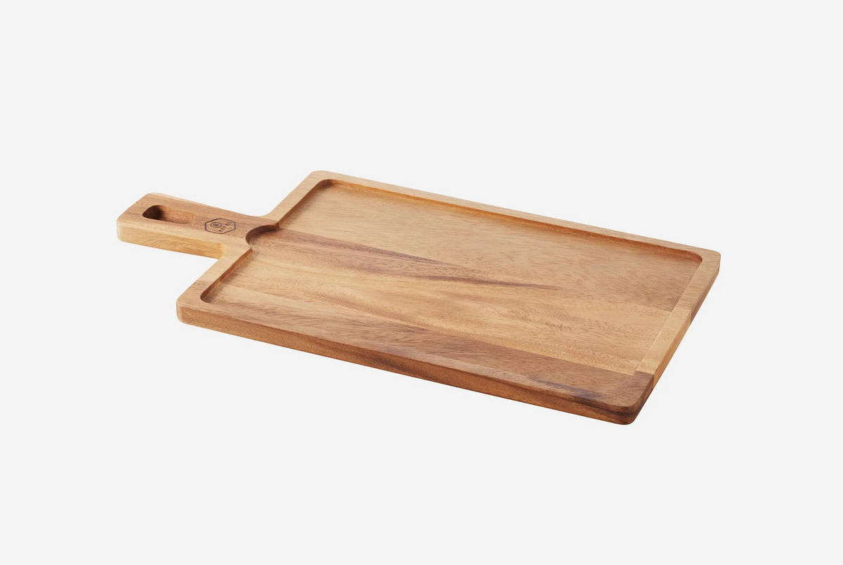 HOLZTABLETT Akazie 43 x 23 cm, RECHTECKIG FÜR STEAKPLATTE 30 x 20 cm - Braun, Keramik (23/1.5/43cm) - Revol Porcelaine France