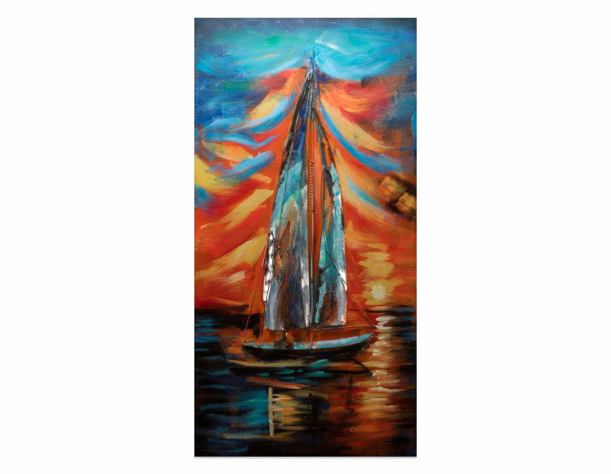 METALLBILD Bunt 60/120 cm - Multicolor, Metall (4.82/120cm) - KUNSTLOFT