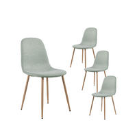 ESSZIMMERSTUHL Ellis Grün 43 cm x 87 cm 4er-Set - Grün, Textil (43/87/54cm) - Klast Home