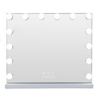 SCHMINKSPIEGEL mit LED-Beleuchtung weiß 50/40 cm - Weiß, Metall (50/40/3cm) - VANITII