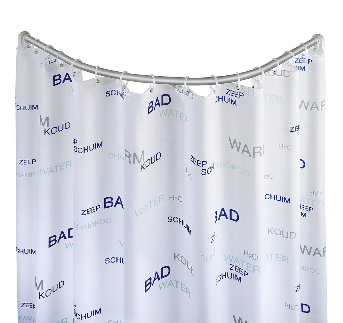 DUSCHSTANGE 80 x 80/ 90/90 cm - Silberfarben, Metall (90cm) - Wenko