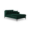 CHAISELONGUE rechts Mamaia aus Samt flaschengrün - Grün, Textil (102/75/185cm) - Micadoni