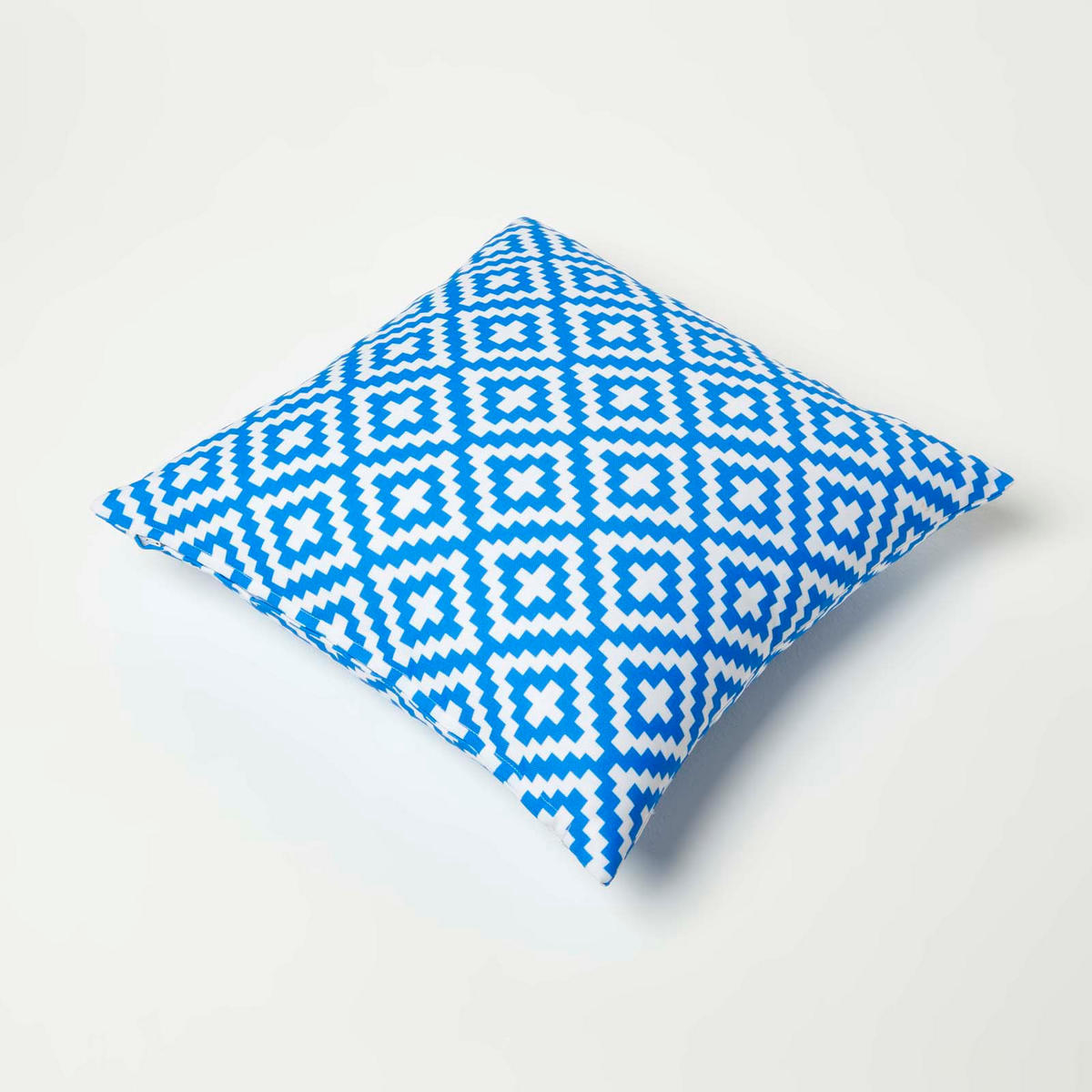 OUTDOOR-KISSEN ZOE 2er-Set 45/45 cm – blau gemustert - Blau, Textil (45/45cm) - Homescapes