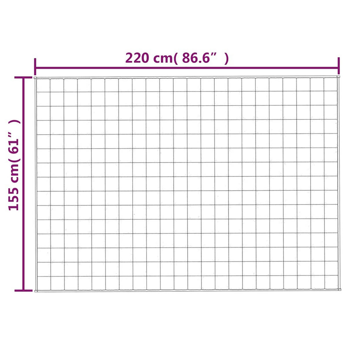 GEWICHTSDECKE Grau 155/220 Cm 11 Kg Stoff - Grau, Textil (150/220cm) - vidaXL