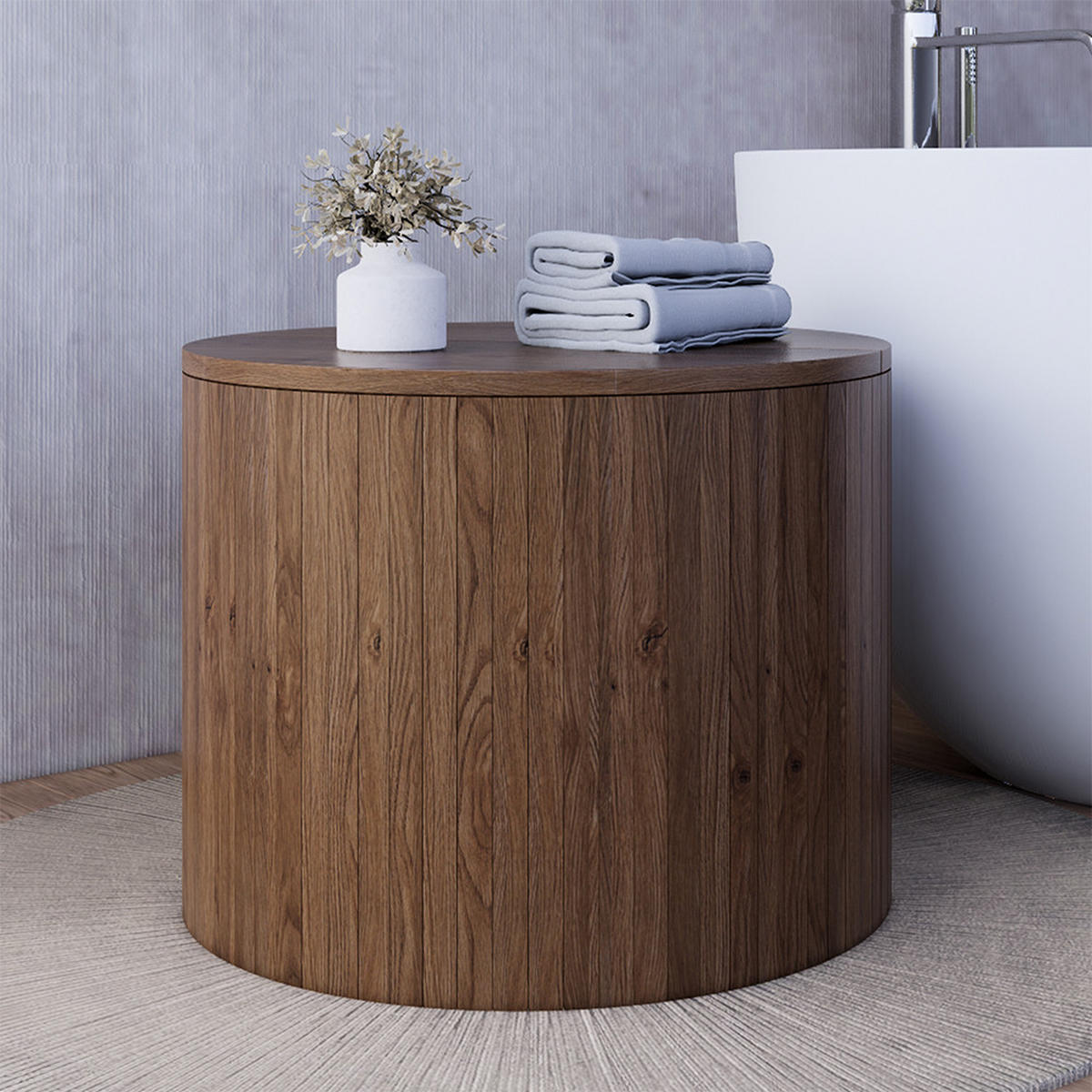 COUCHTISCH Tavilo Walnuss 48 x 48 cm - Walnussfarben, Holzwerkstoff (48/48/38cm) - Vicco