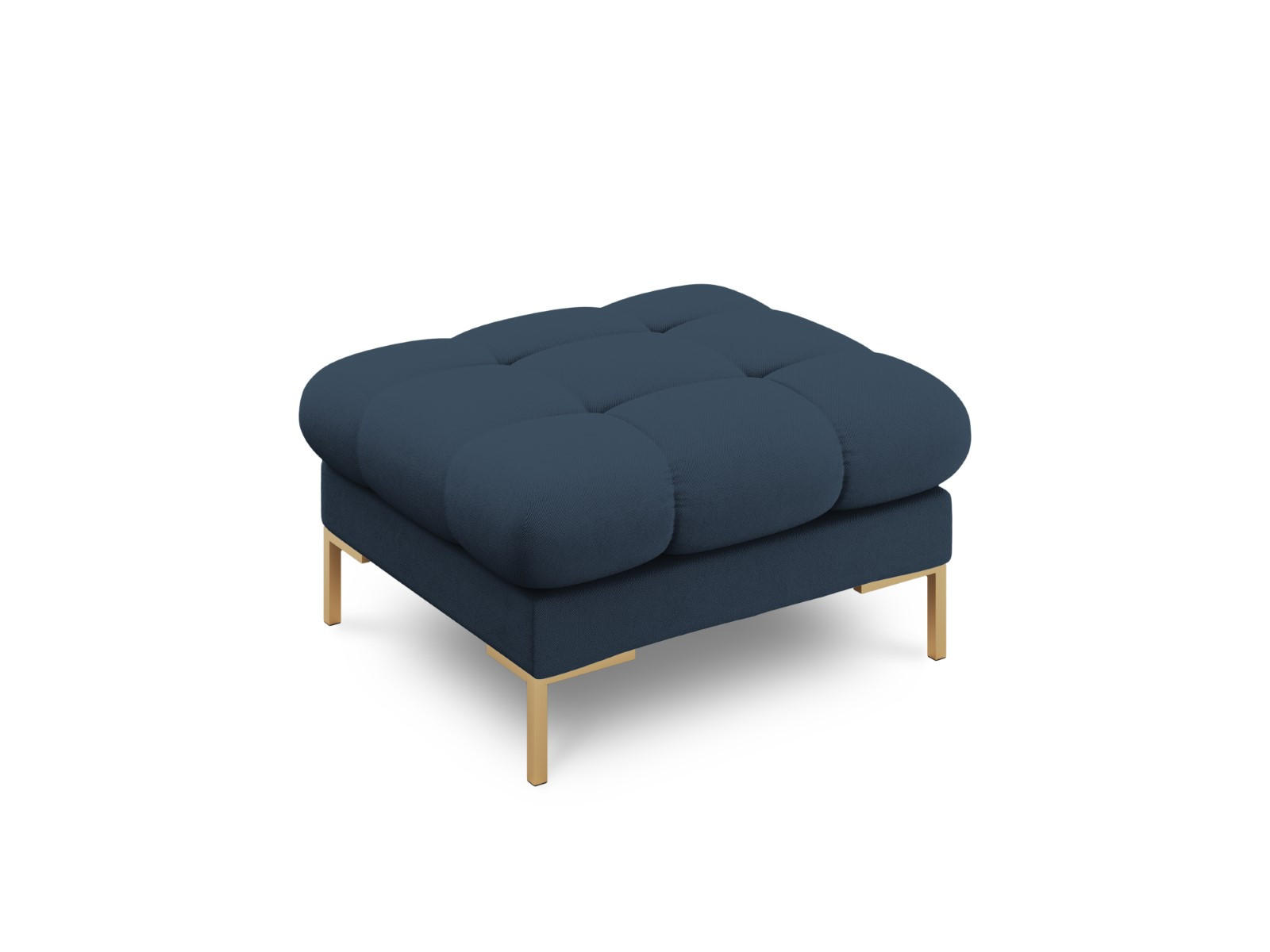 POUF Mamaia aus strukturiertem Stoff blau - Blau, Textil (60/41/60cm) - Micadoni
