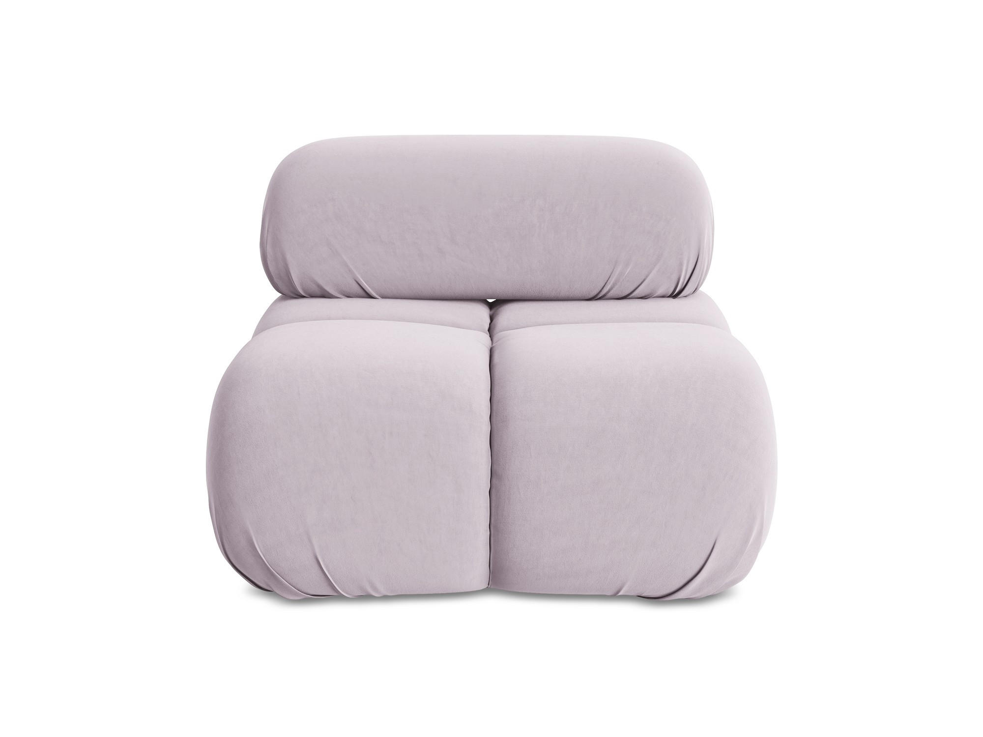 SESSEL Samt Stoff Violett - Lila/Flieder, Kunststoff/Textil (96/70/95cm) - Makamii