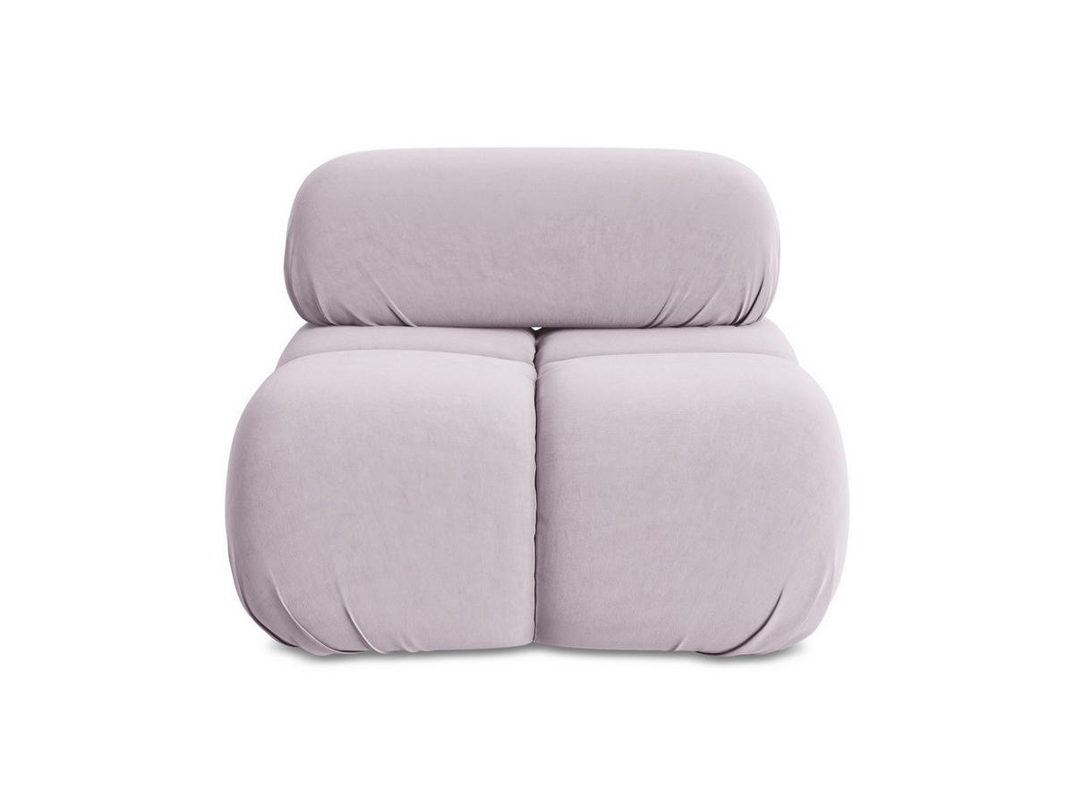SESSEL Samt Stoff Violett - Lila/Flieder, Kunststoff/Textil (96/70/95cm) - Makamii