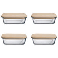 LUNCHBOX (4er Set) Naturals - Rotbraun, Glas (13/5/17cm) - Butlers
