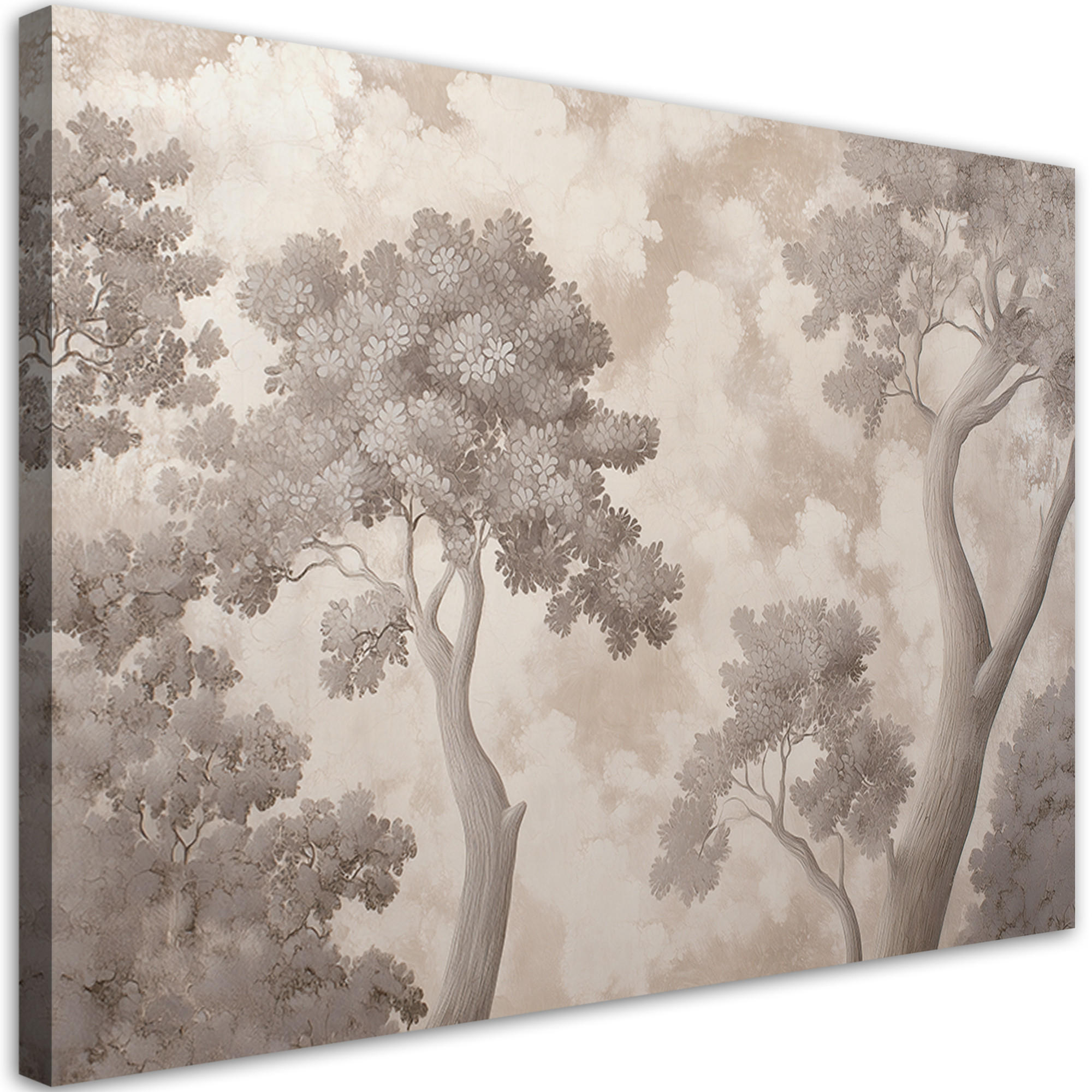 WANDBILD bäume natur - Grau, Textil (60/40cm) - Feeby