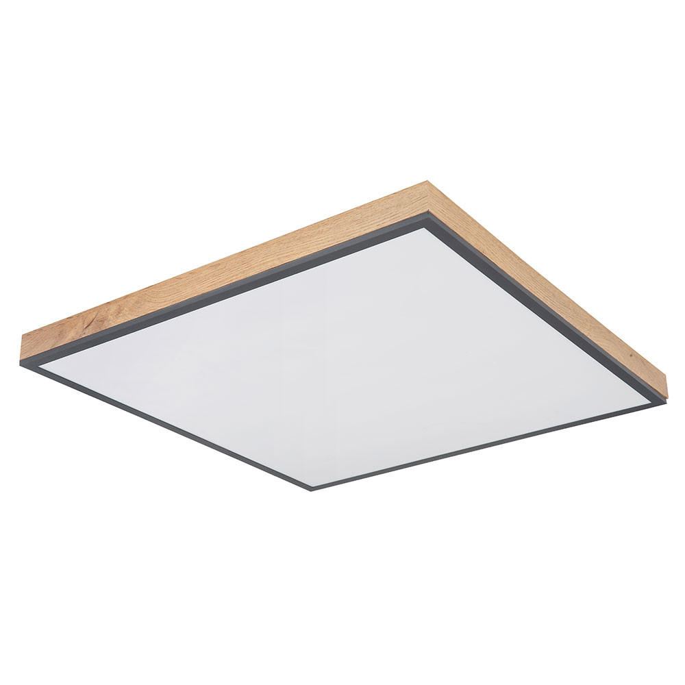 LED DECKENLEUCHTE DORO Braun opal - Braun, Metall (59/59/6.5cm) - Globo Lighting