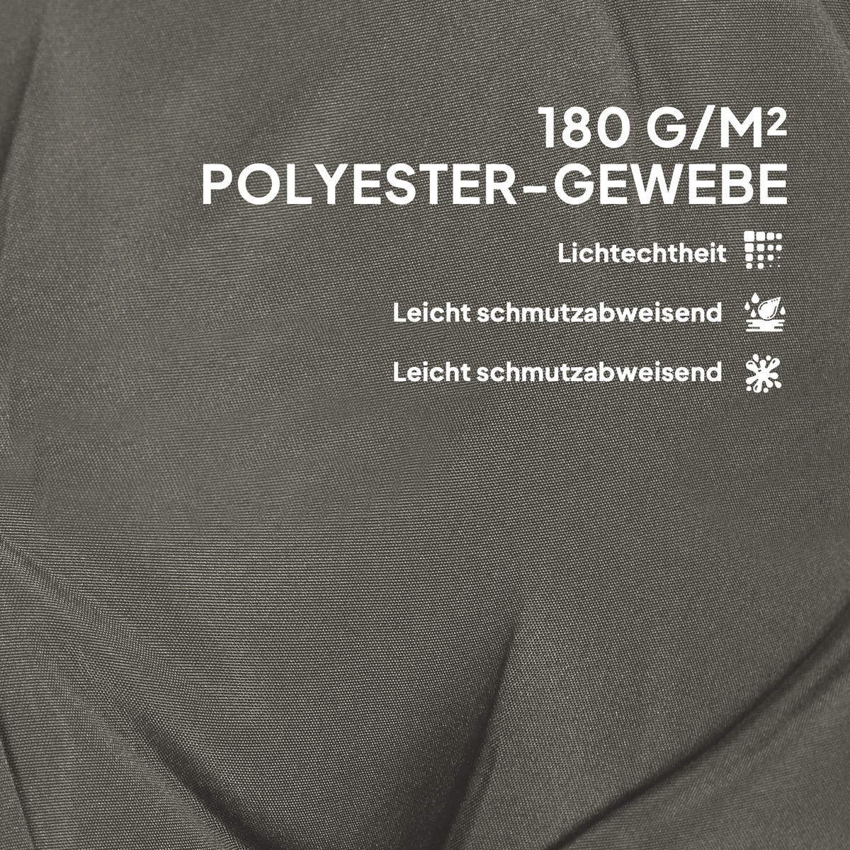 SITZKISSEN 4er Set 108 x 50 x 5 cm - Hellgrau, Kunststoff (50/5/108cm) - Outsunny