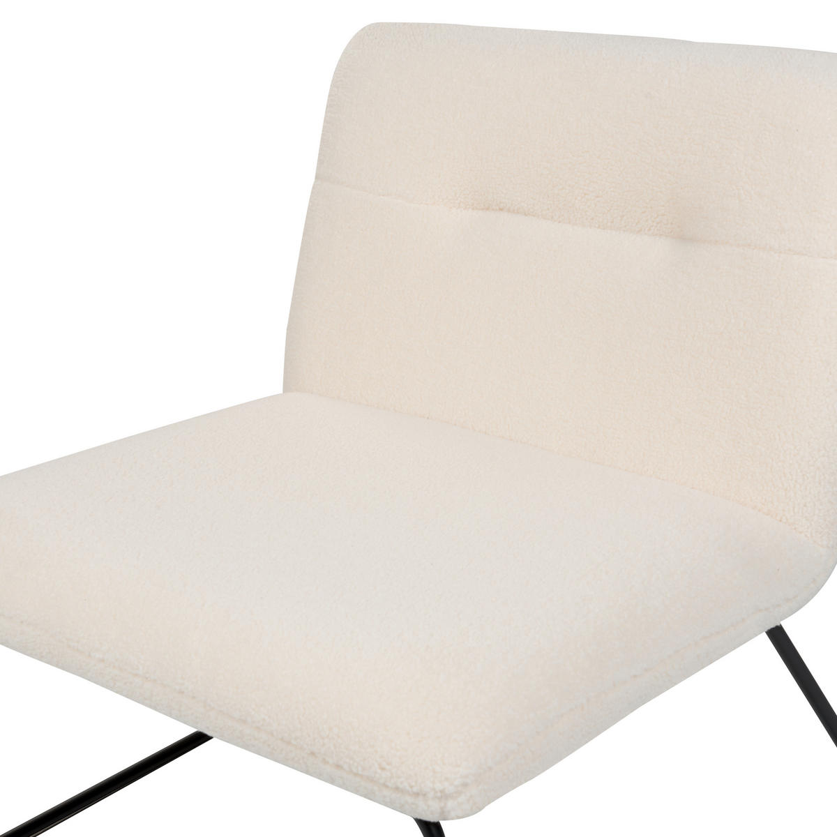 SESSEL Bouclé weiß/schwarz Cotulla - Schwarz/Weiß, Textil (69/78/77cm) - Beliani