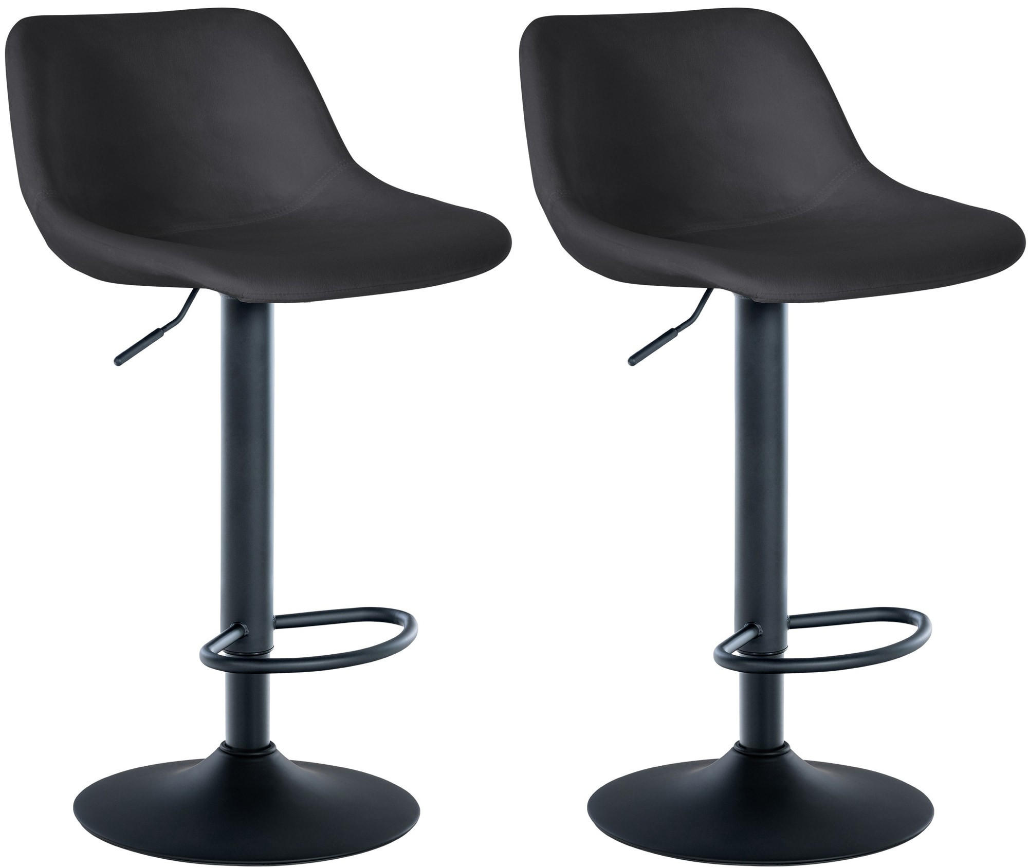 furnicato Barhocker Schwarz 43x79x49 cm