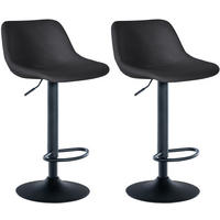 BARHOCKER Loft 2er Set 79-103x43x49 cm Schwarz - Schwarz, Metall (43/79/49cm) - furnicato
