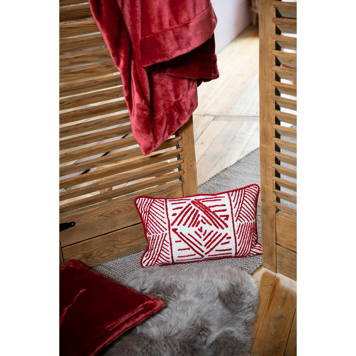 PLAID Tender rubinrot 150 x 200 cm - Rot, Textil (150/200cm) - Vivaraise