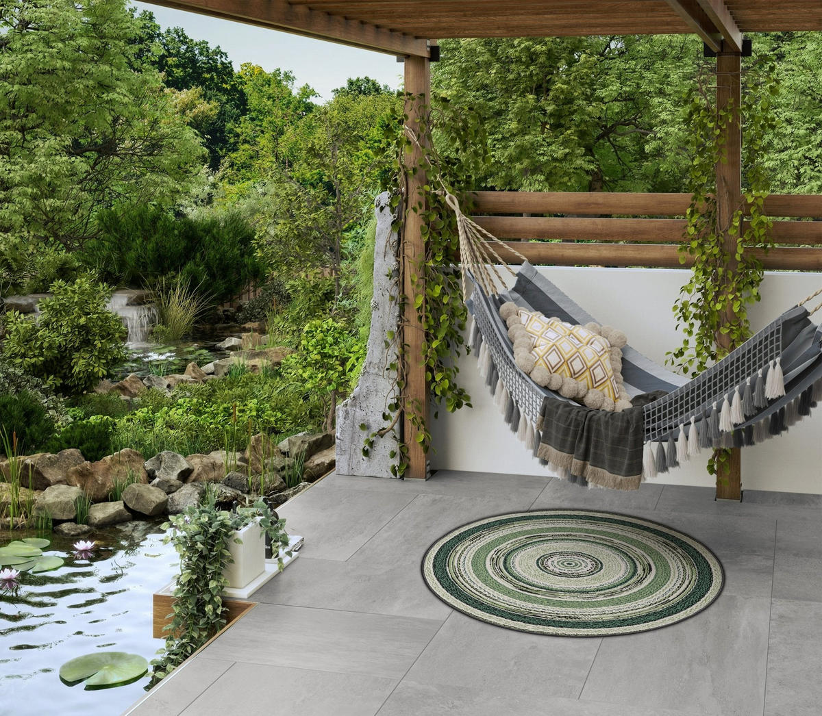 KINDERTEPPICH rund sehr weich grün - Grün, Textil (120/120cm) - AFK Living