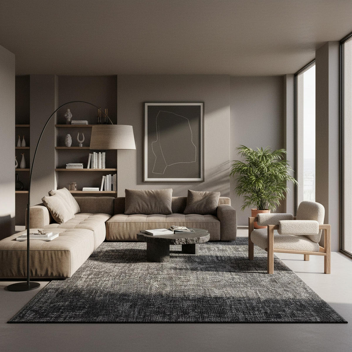 TEPPICH Kurzflor Unicolor Chenille Baumwolle Innen Grau Rechteckig 120x170 - Grau, Textil (120/170cm) - KADIMA DESIGN