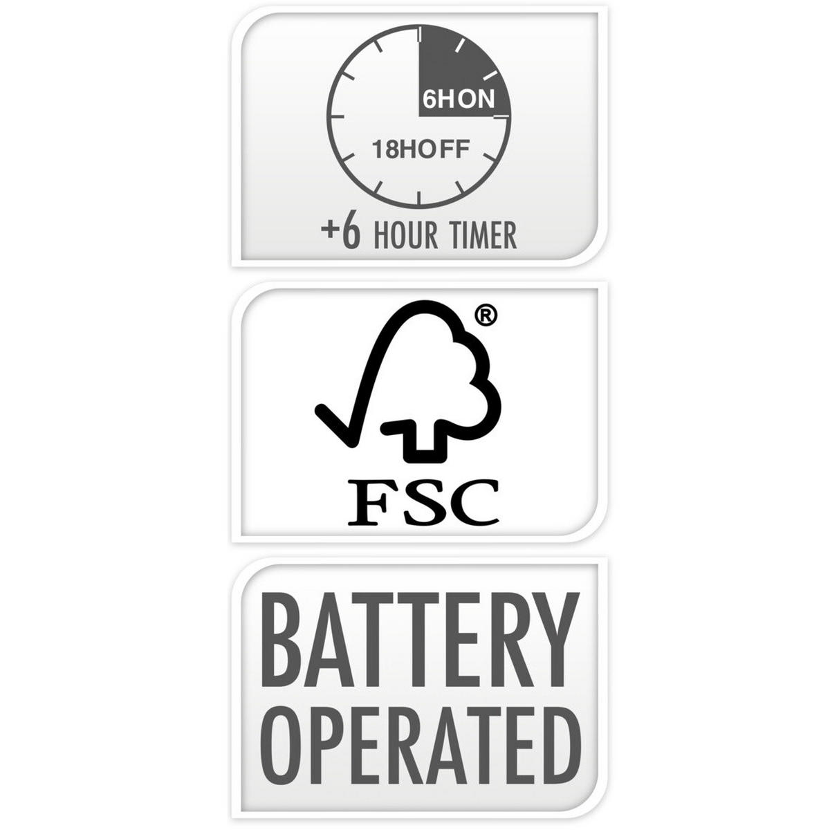 WEIHNACHTSDEKORATION 6 LEDs - Weiß, Papier (20/28.5/19.5cm) - Home Styling Collection