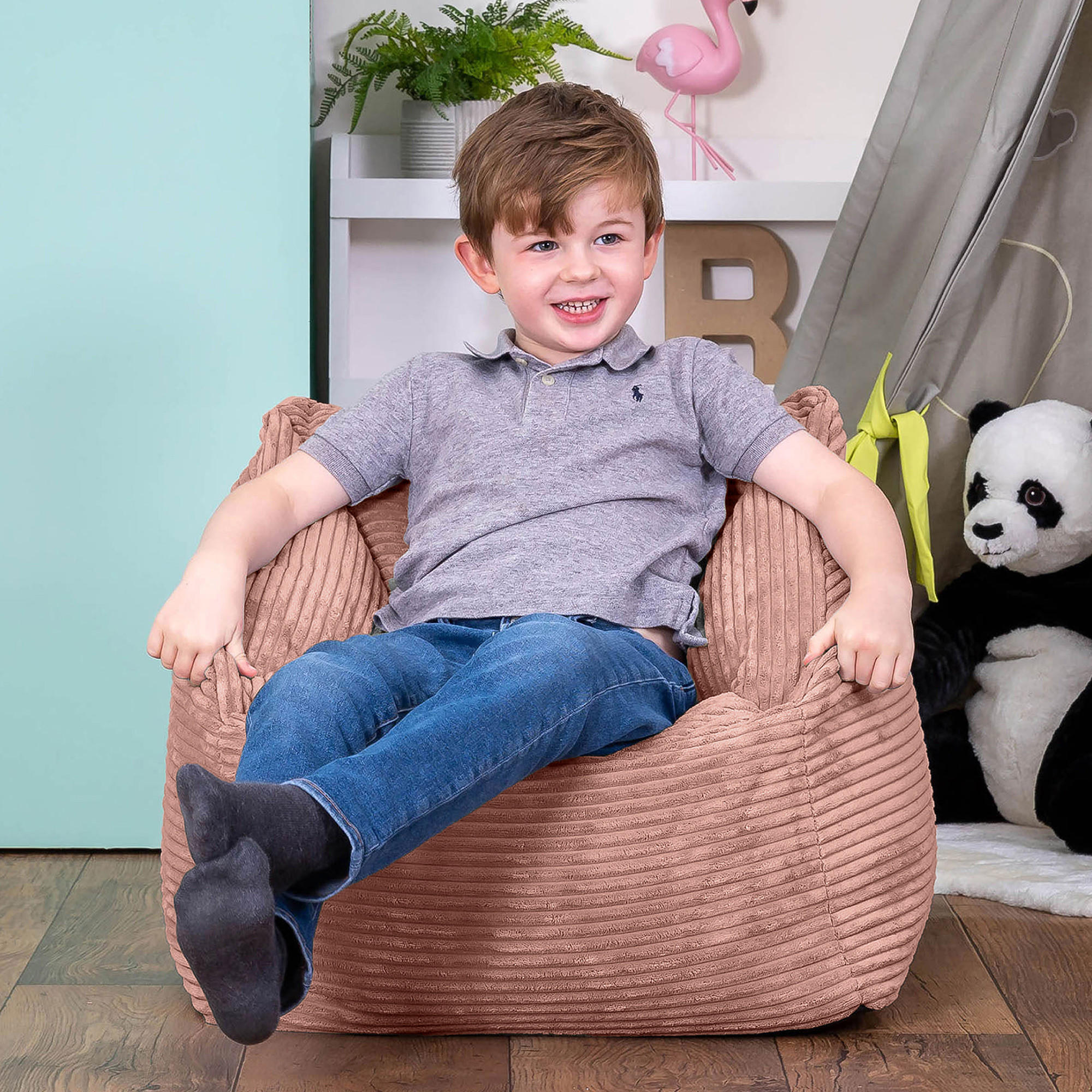 SITZSACK Flauschig für Kinder 2-tlg. - Pink, Textil (55/44/55cm) - icon