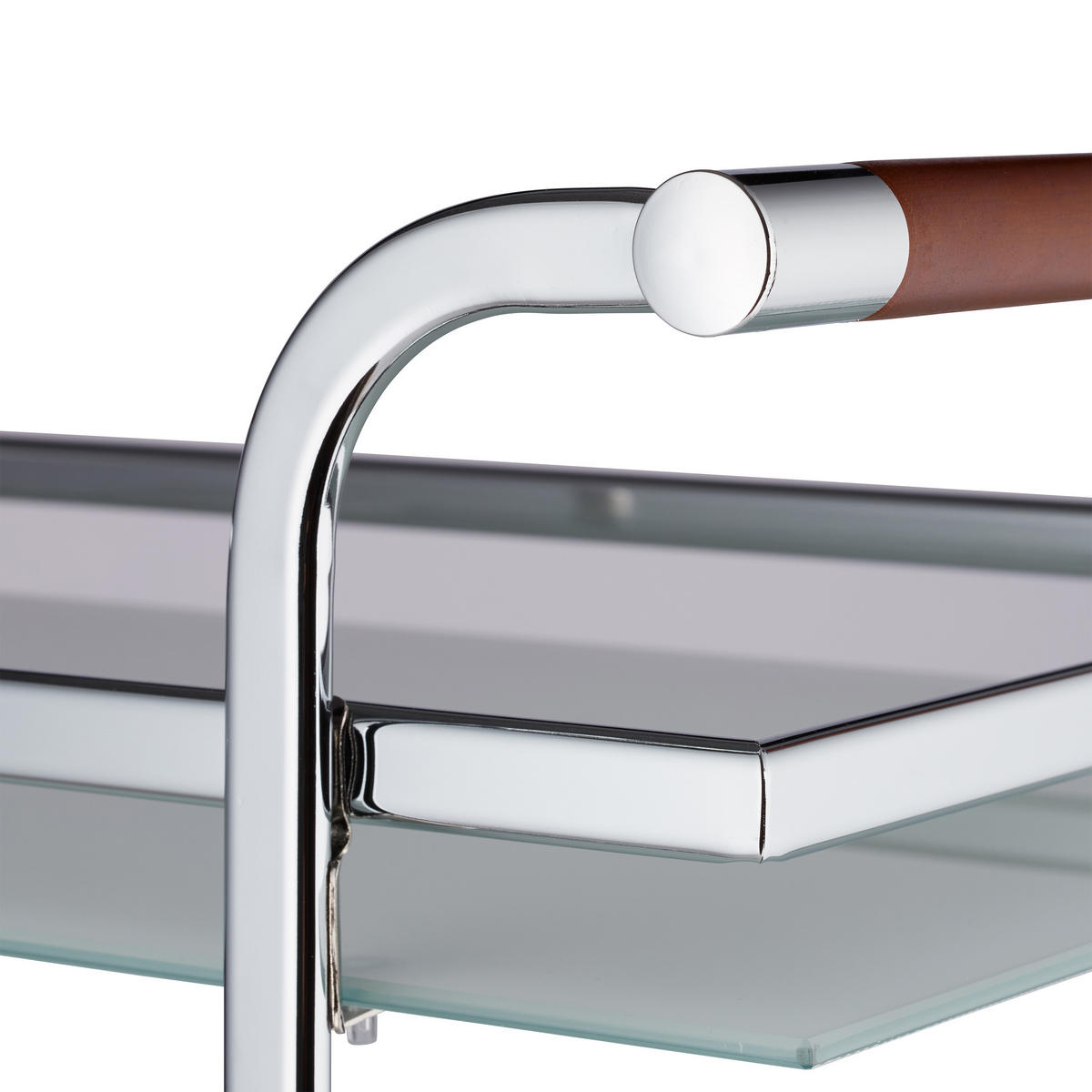 SERVIERWAGEN - Silberfarben, Glas/Metall (66/85/43cm) - Relaxdays