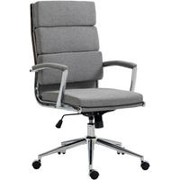 CHEFSESSEL Stoff grau - Chromfarben/Grau, Textil/Metall (61/107/65cm) - CLP