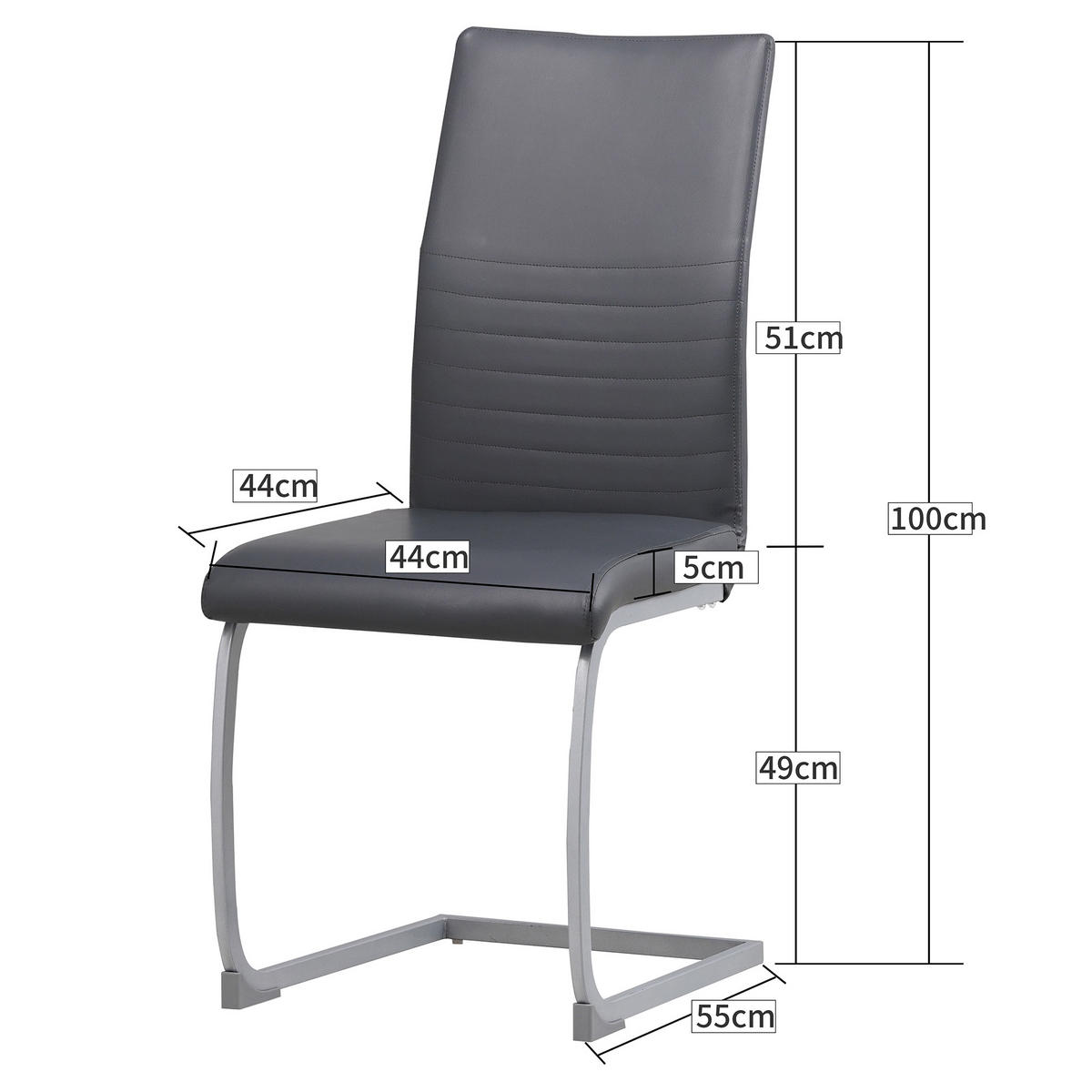 FREISCHWINGER MURANO, 4er Set, beige, kunstleder - Beige, Metall (45/99/59cm) - Albatros