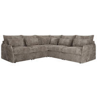 ECKSOFA VERSO L Hellbraun Cord - Hellbraun/Schwarz, Kunststoff/Textil (270/270cm) - MKS