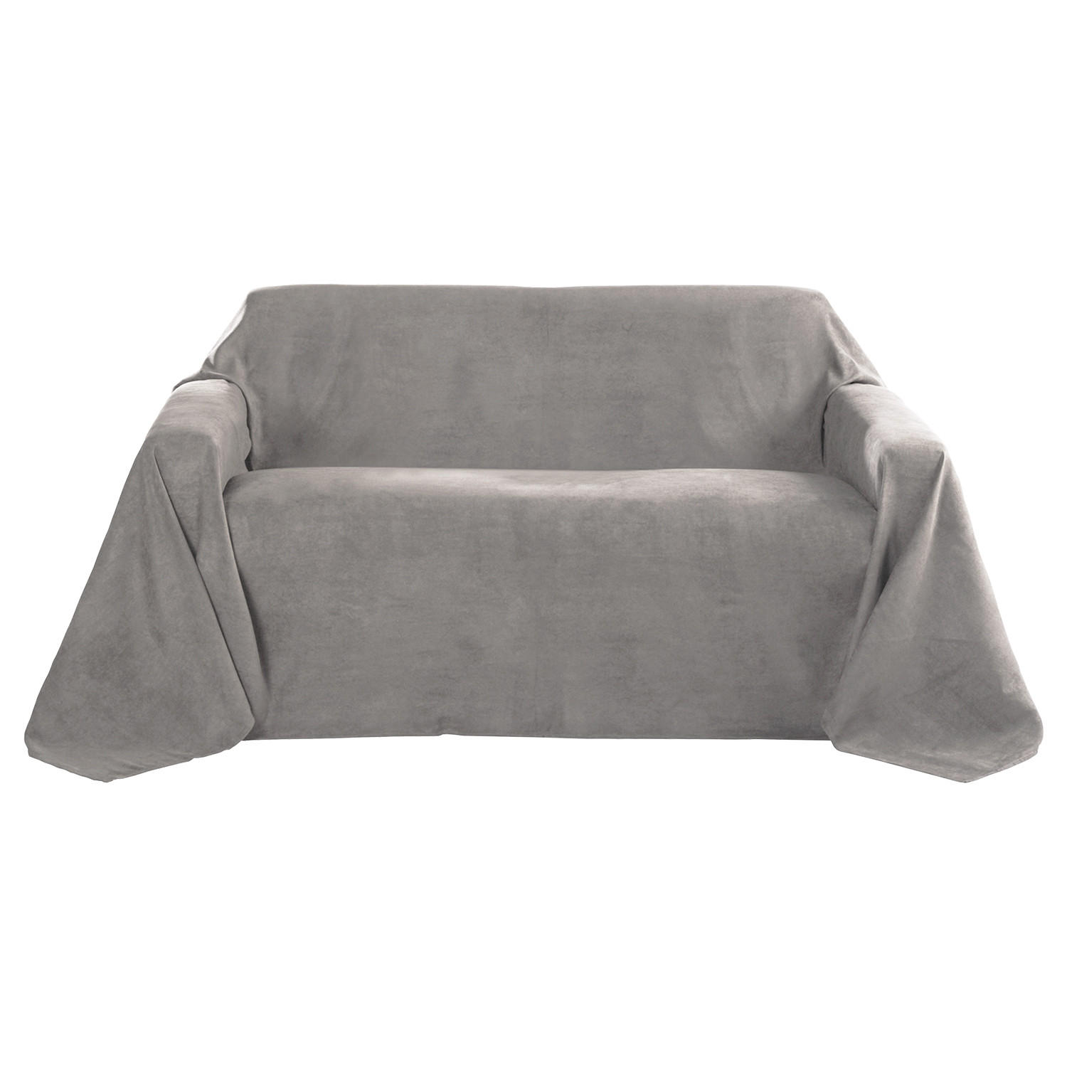 TAGESDECKE Romantica Wildleder Optik 210/280 cm Grau - Grau, Textil (210/280cm) - Beautissu 