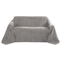 TAGESDECKE Romantica Wildleder Optik 210/280 cm Grau - Grau, Textil (210/280cm) - Beautissu 