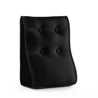 RÜCKENKISSEN Kopfteilkissen Samt Schwarz 40/22cm - Schwarz, Textil (22/40cm) - Vercart