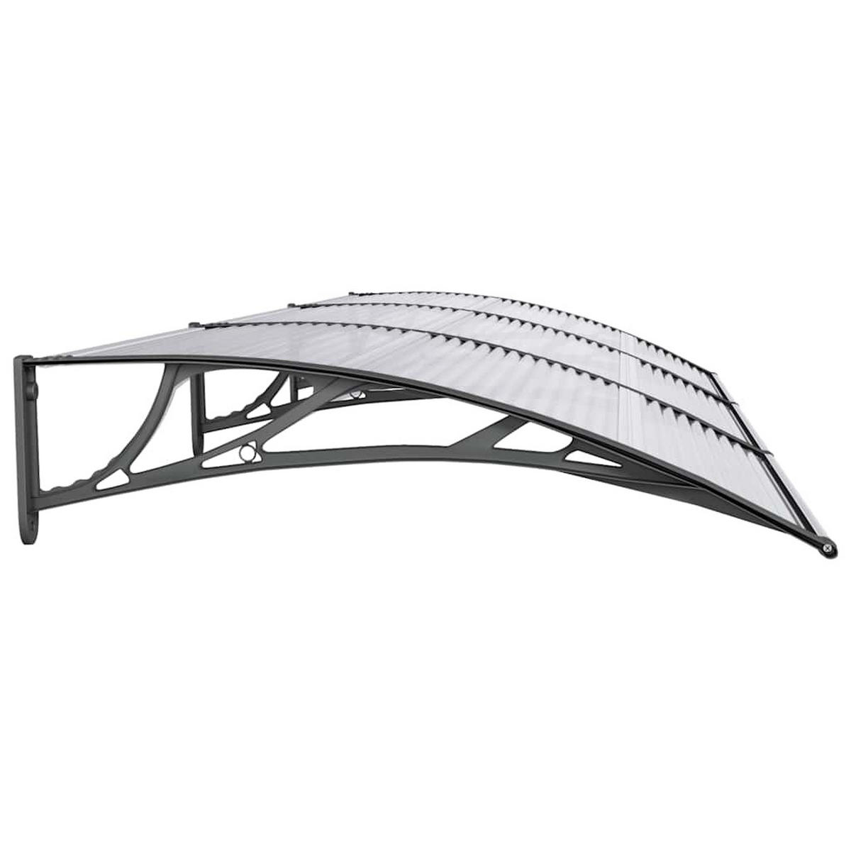 TÜRVORDACH Schwarz 300/100 Cm Polycarbonat - Schwarz, Kunststoff (100/25/300cm) - vidaXL