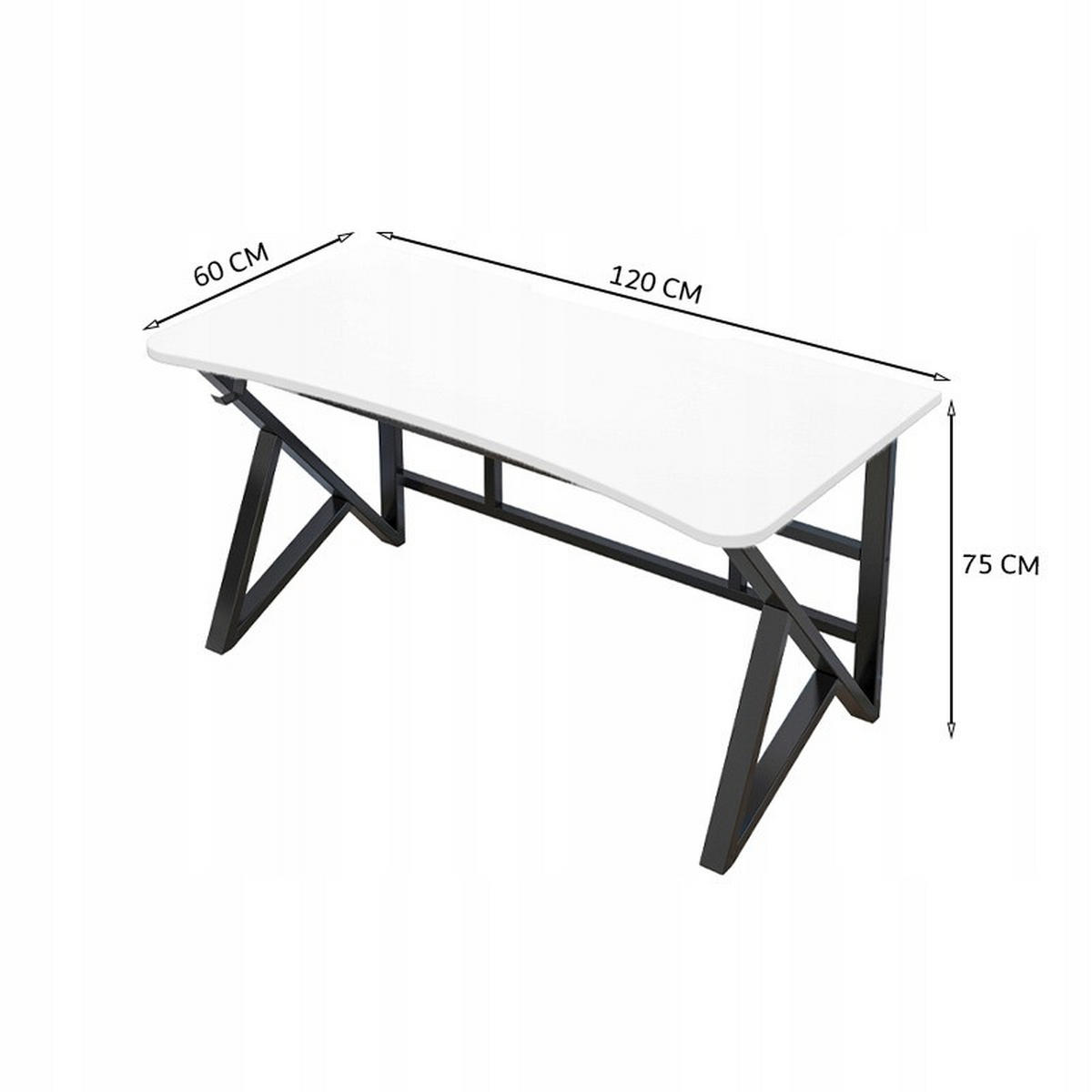 SCHREIBTISCH, weiß 120/60/75cm - Weiß, Holzwerkstoff (60/120/75cm)