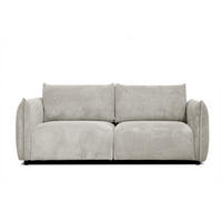 SOFA TAUER 3-Sitzer, weiß - Schwarz/Weiß, Holzwerkstoff/Kunststoff (112/84/206cm) - Courtois Laville