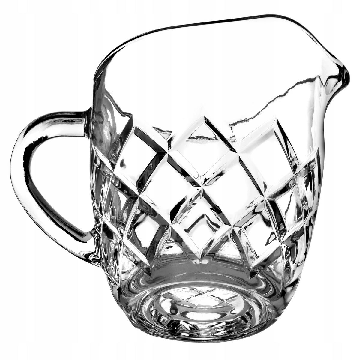 GLASKANNE für Milch, 200 ml, Diamanten - Transparent, Glas (0.2L) - KADAX