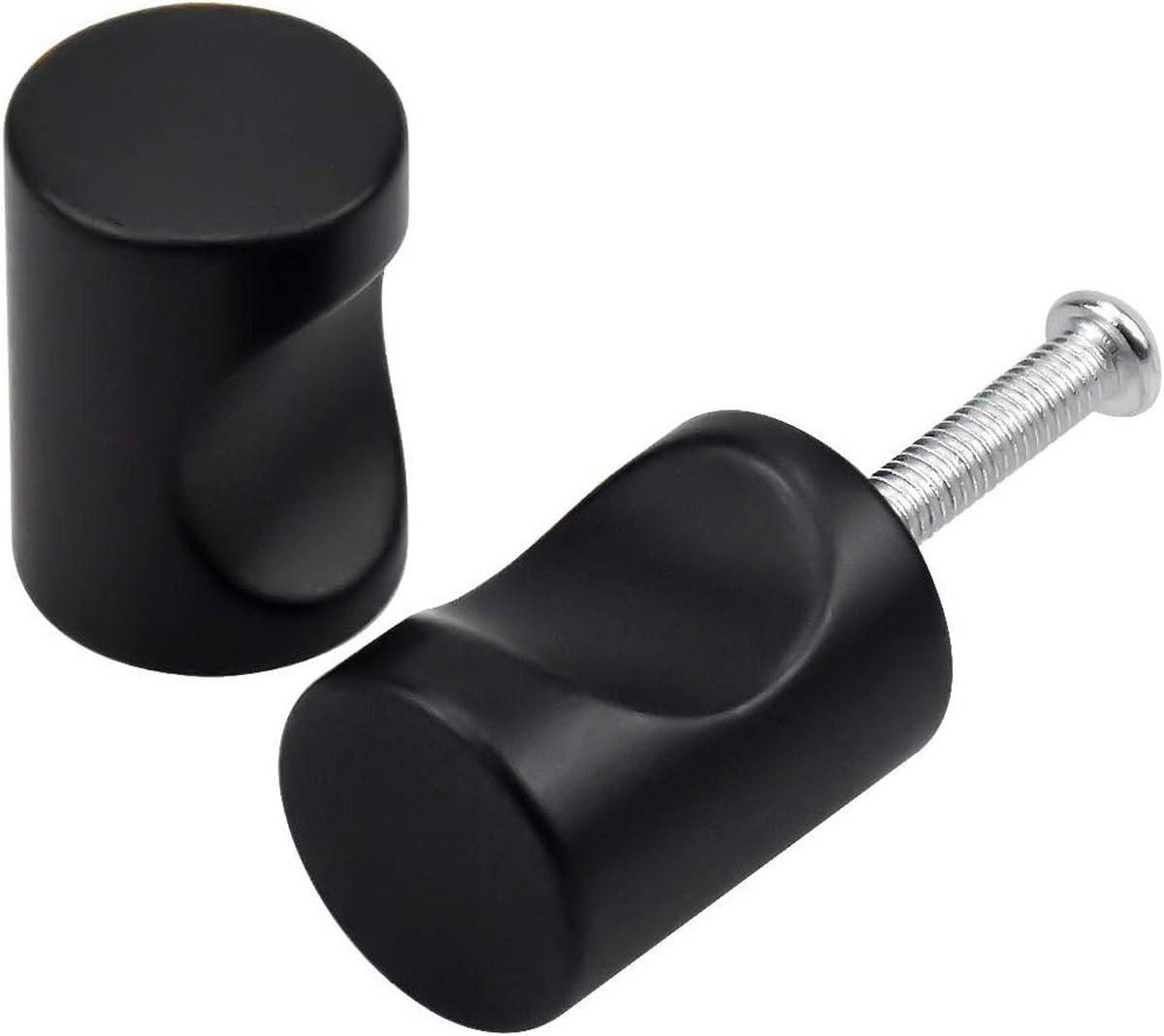 SCHRANKKNOPF Schwarz 10er-Set - Schwarz, Metall (0.18/2.5/0.18cm)