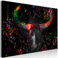 KUNSTDRUCK Schwarz 90/60 cm - Multicolor/Schwarz, Textil (90/60cm) - KUNSTLOFT