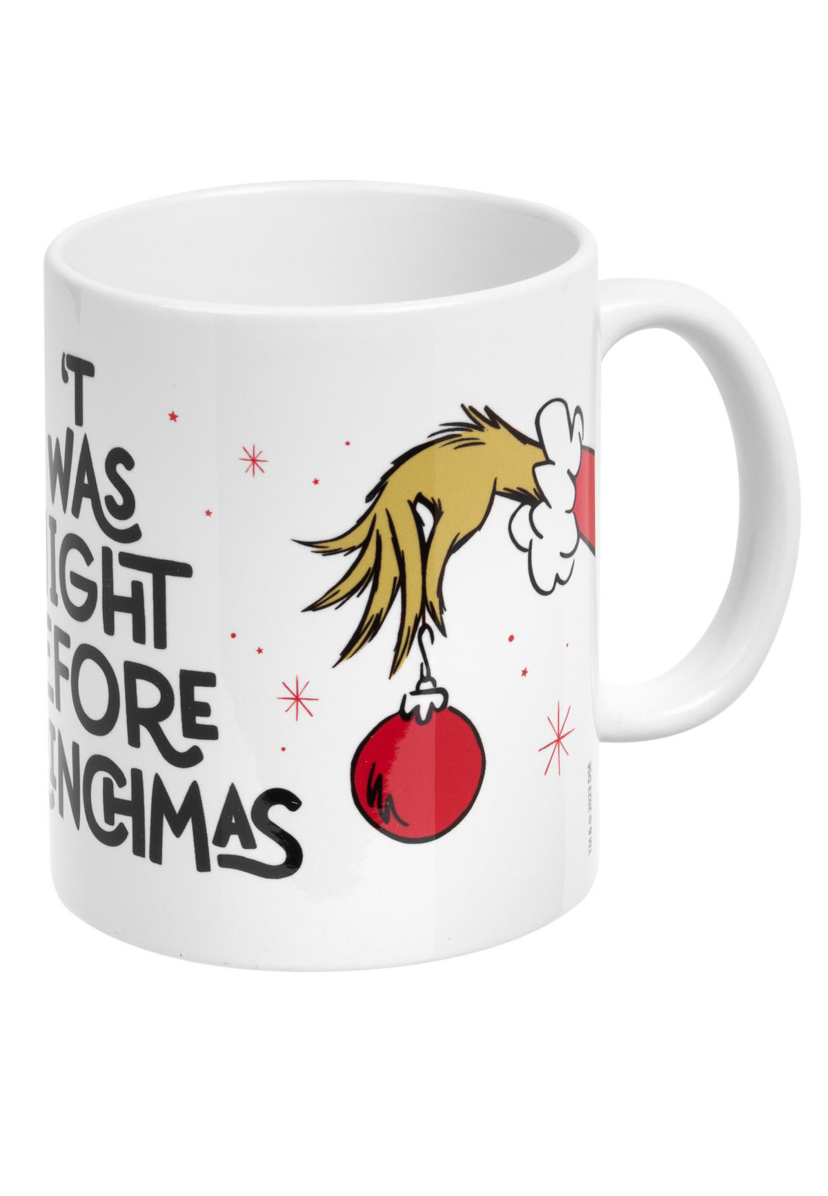 KAFFEEBECHER The Grinch Twas the night before Grinchmas Weiß 320 ml - Weiß, Keramik (0.32L) - United Labels