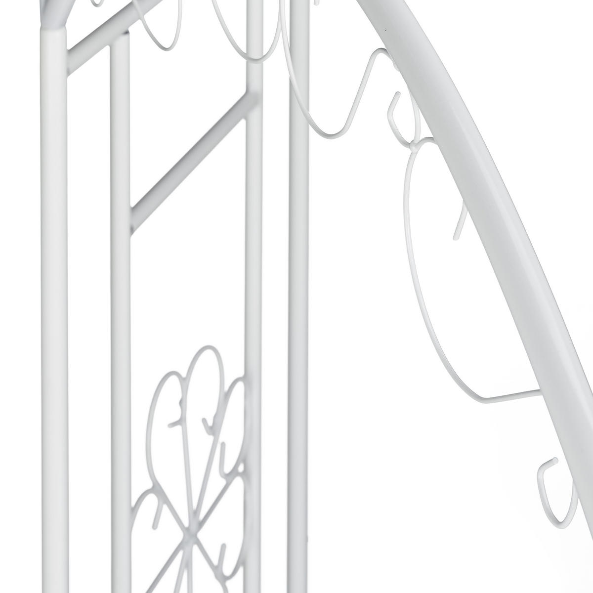 ROSENPAVILLON - Weiß, Metall (160/250/160cm) - Relaxdays